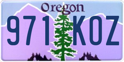 OR license plate 971KOZ