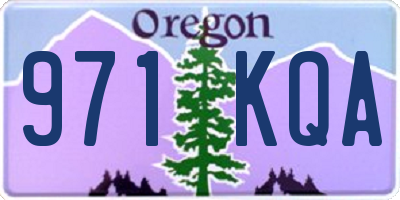 OR license plate 971KQA