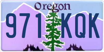 OR license plate 971KQK