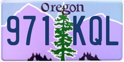 OR license plate 971KQL