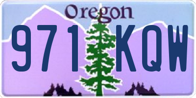 OR license plate 971KQW
