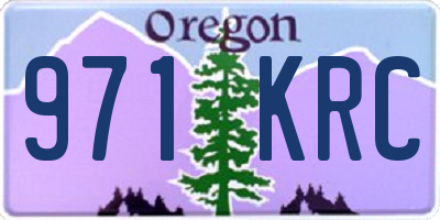OR license plate 971KRC