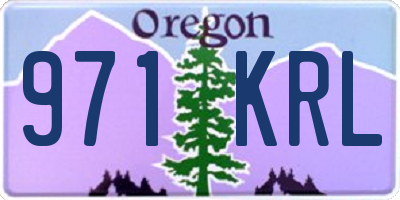 OR license plate 971KRL