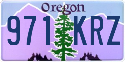 OR license plate 971KRZ