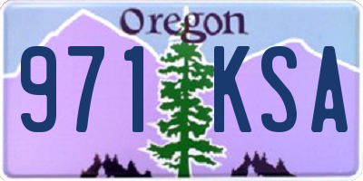 OR license plate 971KSA