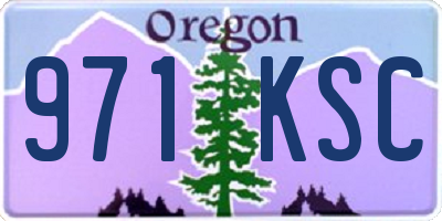 OR license plate 971KSC