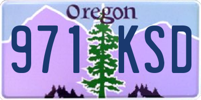 OR license plate 971KSD