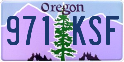 OR license plate 971KSF