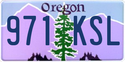 OR license plate 971KSL