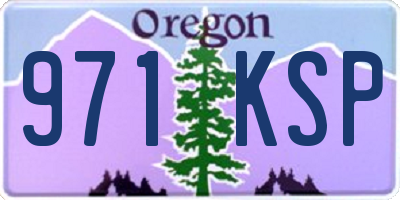 OR license plate 971KSP
