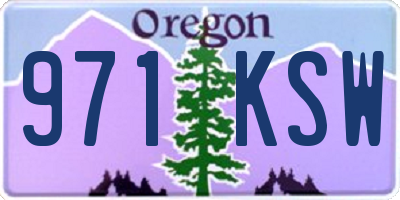 OR license plate 971KSW