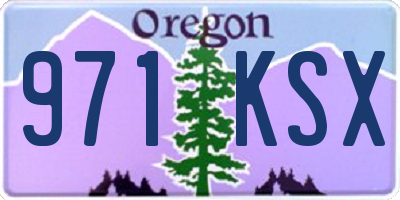 OR license plate 971KSX