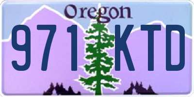 OR license plate 971KTD