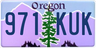 OR license plate 971KUK