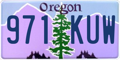 OR license plate 971KUW