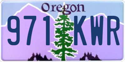 OR license plate 971KWR