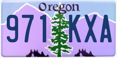 OR license plate 971KXA