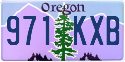 OR license plate 971KXB