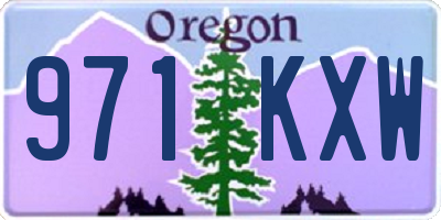 OR license plate 971KXW