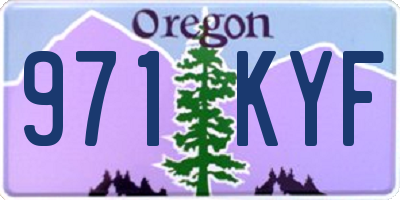 OR license plate 971KYF