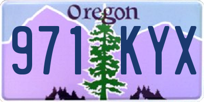 OR license plate 971KYX