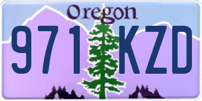 OR license plate 971KZD