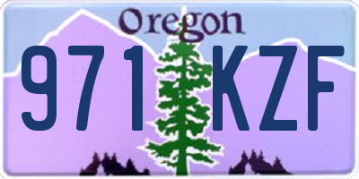 OR license plate 971KZF
