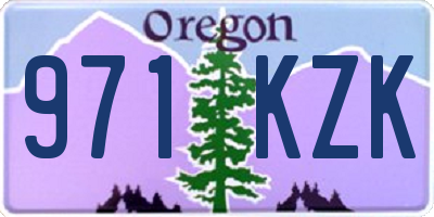 OR license plate 971KZK
