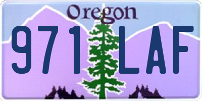 OR license plate 971LAF