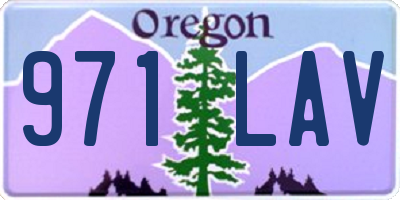 OR license plate 971LAV