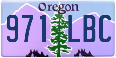 OR license plate 971LBC