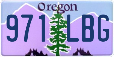 OR license plate 971LBG
