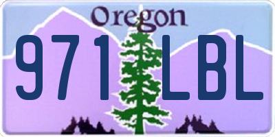 OR license plate 971LBL