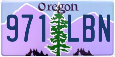OR license plate 971LBN