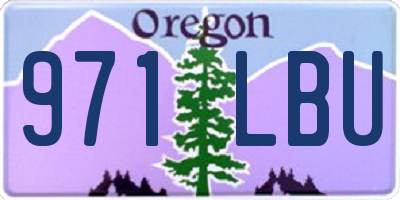 OR license plate 971LBU