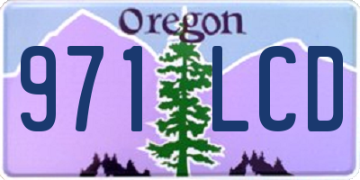 OR license plate 971LCD