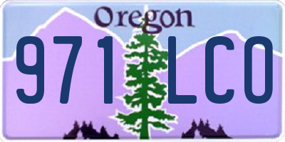 OR license plate 971LCO