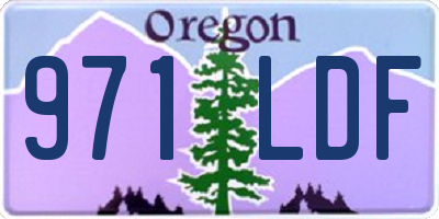 OR license plate 971LDF