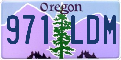 OR license plate 971LDM