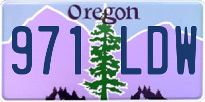 OR license plate 971LDW
