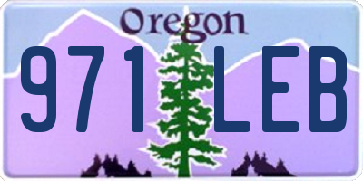 OR license plate 971LEB
