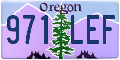 OR license plate 971LEF