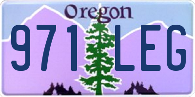 OR license plate 971LEG