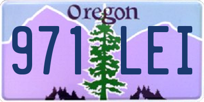 OR license plate 971LEI
