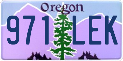 OR license plate 971LEK