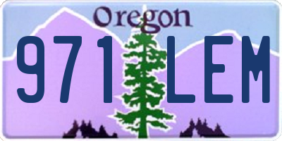 OR license plate 971LEM