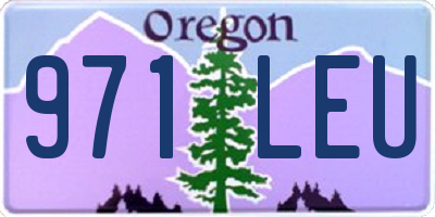 OR license plate 971LEU
