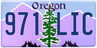 OR license plate 971LIC