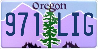 OR license plate 971LIG