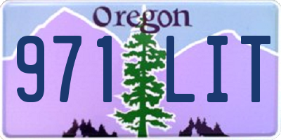 OR license plate 971LIT